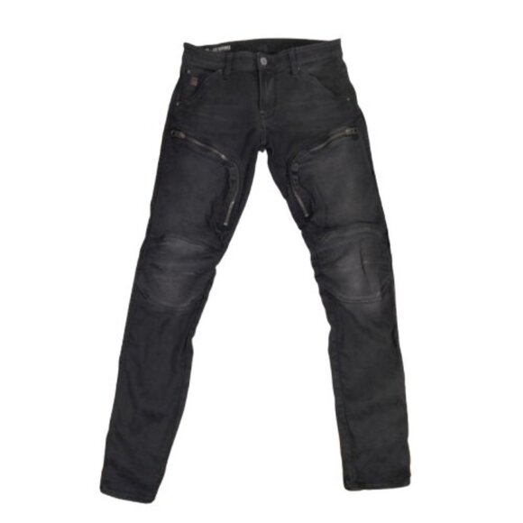 G Star Raw Air Defense Skinny Jeans Men's 32/33 Biker Opium Punk Zippers Utility - Picture 1 of 4
